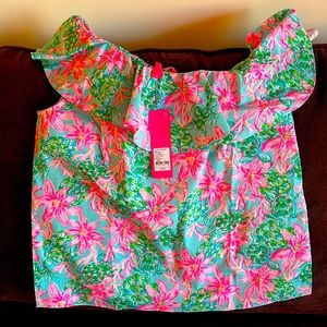 Lily Pulitzer “Zeldie” top , color surf blue Size Small Original price $108 NWT